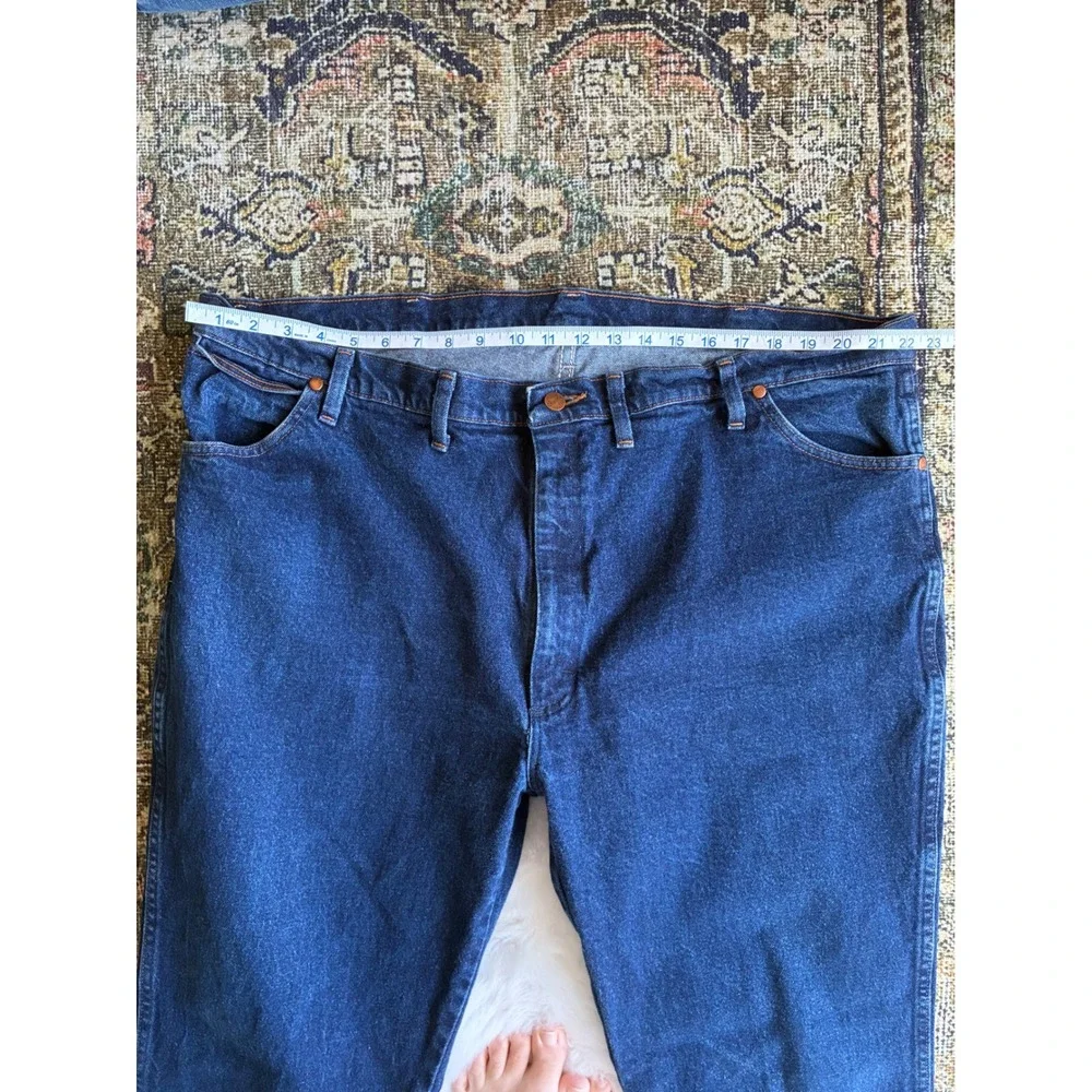VTG‎ Wrangler Y2K Cowboy Cut Western Dark Bootcut Denim Jeans 46x30 947STR